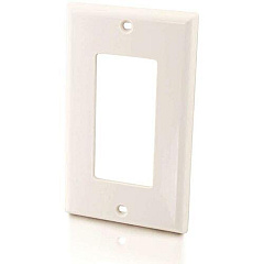 C2G Decorative Style Single Gang Wall Plate - White (03725) C2G Decorative Style Single Gang Wall Plate - White (03725)
