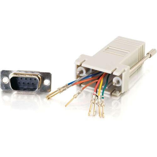 C2G RJ45 to DB9 Male Modular Adapter - Gray (02945)