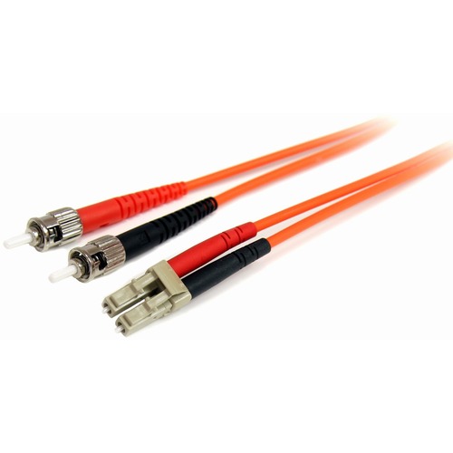 StarTech 3m Fiber Optic Cable - Multimode Duplex 62.5/125 - LSZH - LC/ST - OM1 - LC to ST Fiber Patch Cable (FIBLCST3)