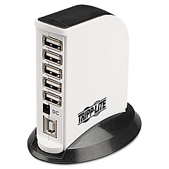Tripp Lite USB 2.0 Hub, 7 Ports, Black/White (U222007R)