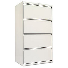 Alera Lateral File, 4 Legal/Letter-Size File Drawers, Light Gray, 30" x 18" x 52.5" (ALELF3054LG)