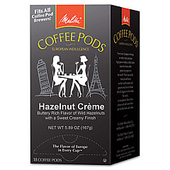 Melitta Coffee Pods, Hazelnut Cream, 18 Pods/Box (75410)