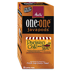 Melitta One:One Coffee Pods, Parisian Cafe, 18 Pods/Box (75424)