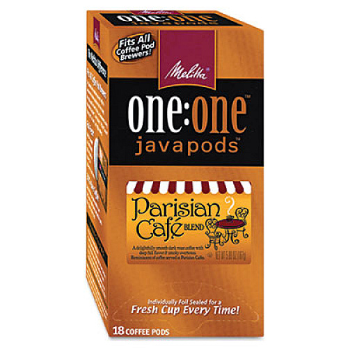 Melitta One:One Coffee Pods, Parisian Cafe, 18 Pods/Box (75424)
