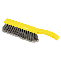 Rubbermaid Commercial Countertop Brush, Silver Polypropylene Bristles, 12.5" Brush, Silver Plastic Handle (6342)