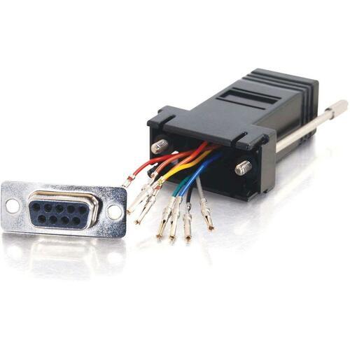 C2G RJ45 to DB9 Female Modular Adapter - Black (02943)