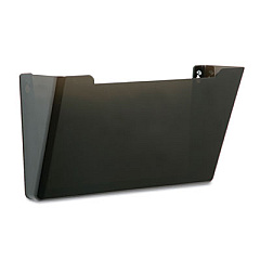 AbilityOne 7520015827277 SKILCRAFT Wall Hanging File, 3 Sections, Letter Size, 13.25" x 4" x 14.88", Smoke, 3/Pack