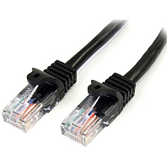 StarTech 6 ft Black Snagless Cat 5e UTP Patch Cable (45PATCH6BK) StarTech 6 ft Black Snagless Cat 5e UTP Patch Cable (45PATCH6BK)