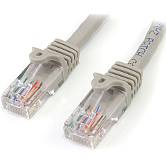 StarTech 20 ft Gray Snagless Cat5e UTP Patch Cable (45PATCH20GR)