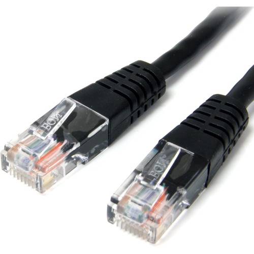 StarTech 3 ft Black Molded Cat5e UTP Patch Cable (M45PATCH3BK)