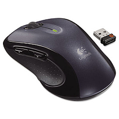 Logitech M510 Wireless Mouse, 2.4 GHz Frequency/30 ft Wireless Range, Right Hand Use, Dark Gray (910001822)