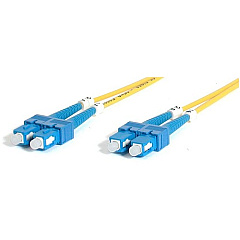 StarTech 2m Fiber Optic Cable - Single-Mode Duplex 9/125 - LSZH - SC/SC - OS1 - SC to SC Fiber Patch Cable (SMFIBSCSC2)