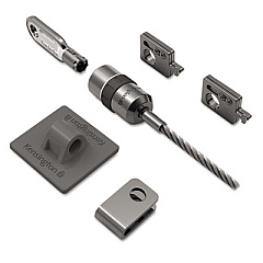Kensington Desktop and Peripherals Locking Kit, 8ft Steel Cable, Two Keys (64615)