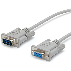 StarTech 15ft Straight Through DB9 Serial Cable - Mouse Extension Cable External - Gray (MXT106)