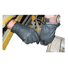 Impact ProGuard Disposable Nitrile Gloves, Powder-Free, Black, X-Large, 100/Box (8642XLCT)