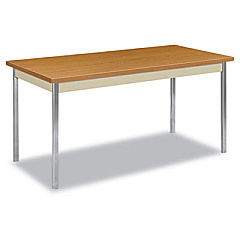 HON Utility Table, Rectangular, 60w x 30d x 29h, Harvest/Putty (UTM3060CLCHR)