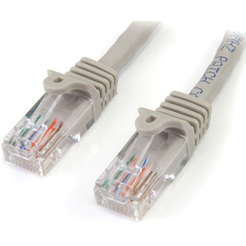 StarTech 7 ft Gray Snagless Cat5e UTP Patch Cable (45PATCH7GR)