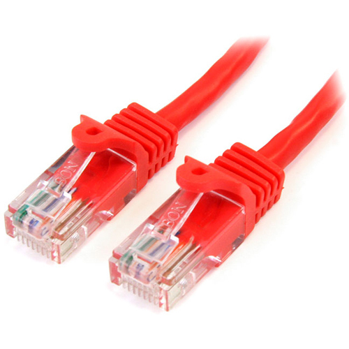 StarTech Snagless UTP Patch cable - RJ-45 (M) - RJ-45 (M) - 0.9 m - UTP - ( CAT 5e ) - red (45PATCH3RD)