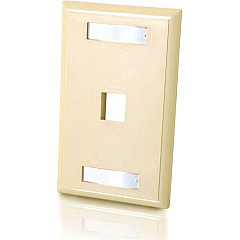 C2G 1-Port Single Gang Multimedia Keystone Wall Plate - Ivory (03710) C2G 1-Port Single Gang Multimedia Keystone Wall Plate - Ivory (03710)