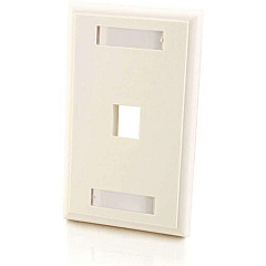 C2G 1-Port Single Gang Multimedia Keystone Wall Plate - White (03410) C2G 1-Port Single Gang Multimedia Keystone Wall Plate - White (03410)