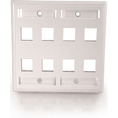 C2G 8 Socket Keystone Network/Multimedia Faceplate (03415) C2G 8 Socket Keystone Network/Multimedia Faceplate (03415)