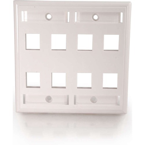 C2G 8 Socket Keystone Network/Multimedia Faceplate (03415)