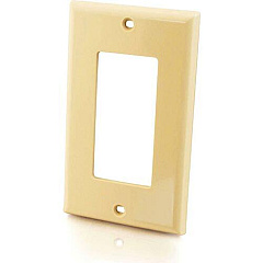 C2G Decorative Style Cutout Single Gang Wall Plate - Ivory (03724) C2G Decorative Style Cutout Single Gang Wall Plate - Ivory (03724)