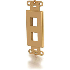 C2G Two Port Keystone Decorative Style Wall Plate - Ivory (03720) C2G Two Port Keystone Decorative Style Wall Plate - Ivory (03720)