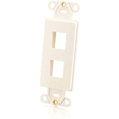 C2G Decora Style 2-Port Multimedia Keystone Insert - White (03721) C2G Decora Style 2-Port Multimedia Keystone Insert - White (03721)