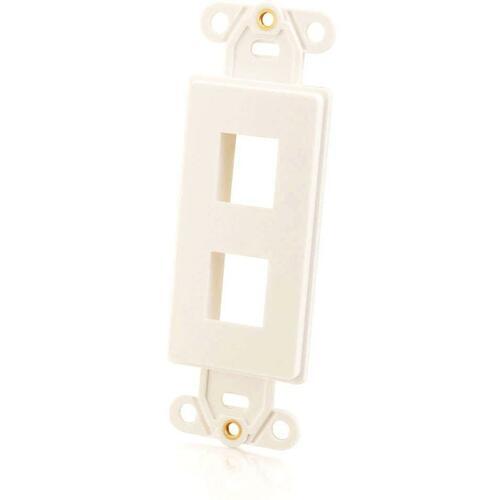 C2G Decora Style 2-Port Multimedia Keystone Insert - White (03721)