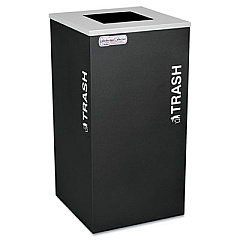 Ex-Cell Kaleidoscope Collection Trash Receptacle, 24 gal, Black (RCKDSQTBLX)