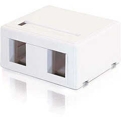 C2G 2-Port Keystone Jack Surface Mount Box - White (03833) C2G 2-Port Keystone Jack Surface Mount Box - White (03833)