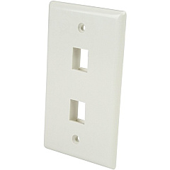 StarTech Dual Outlet RJ45 Universal Wall Plate White (PLATE2WH) StarTech Dual Outlet RJ45 Universal Wall Plate White (PLATE2WH)