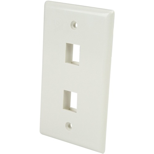 StarTech Dual Outlet RJ45 Universal Wall Plate White (PLATE2WH)