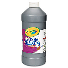 Crayola Artista II Washable Tempera Paint, Black, 32 oz Bottle (543132051)