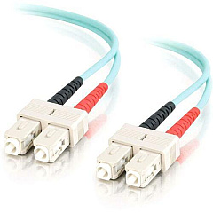 C2G-1m SC-SC 10Gb 50/125 OM3 Duplex Multimode PVC Fiber Optic Cable - Aqua (33057) C2G-1m SC-SC 10Gb 50/125 OM3 Duplex Multimode PVC Fiber Optic Cable - Aqua (33057)