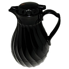 Hormel Poly Lined Carafe, Swirl Design, 40oz Capacity, Black (4022B)