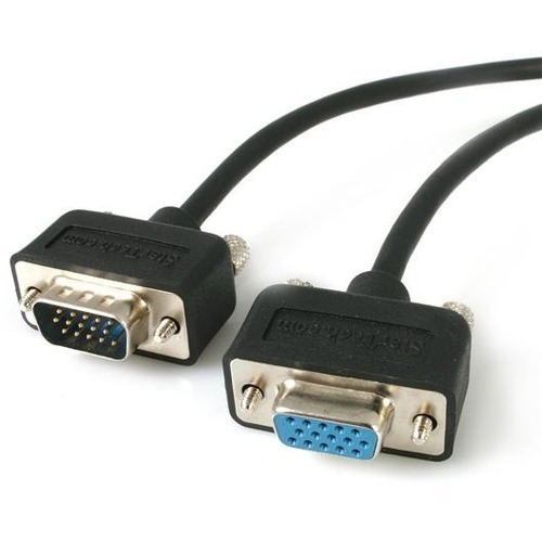 StarTech 15 ft Low Profile High Resolution Monitor VGA Extension Cable HD15 M/F (MXT101LP15)