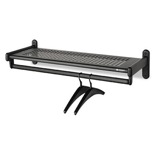 Quartet Metal Wall Shelf Rack, Powder Coated Textured Steel, 48w x 14.5d x 6h, Black (20404)