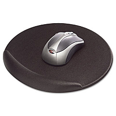 Kelly Computer Supply Viscoflex Oval Mouse Pad, 8" dia., Black (50155)