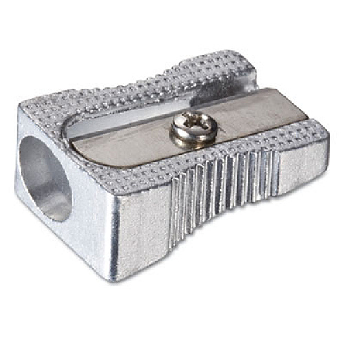 Officemate Metal Pencil Sharpener, 0.63 x 1 x 0.38, Metallic Silver (30233)