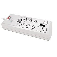 APC Home/Office SurgeArrest Protector, 8 AC Outlets, 6 ft Cord, 2,030 J, White (P8GT)