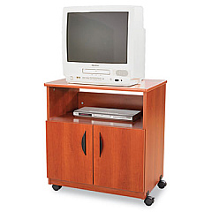 Safco Laminate Machine Stand w/Open Compartment, 28w x 19.75d x 30.5h, Cherry (1850CY)