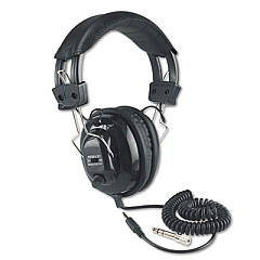 AmpliVox Deluxe Stereo Headphones w/Mono Volume Control, Black (SL1002)