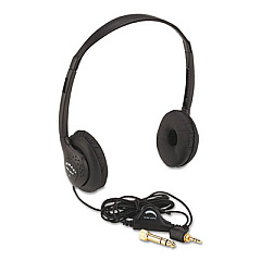 AmpliVox Personal Multimedia Stereo Headphones with Volume Control, Black (SL1006)