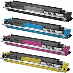 Innovera Remanufactured Toner Cartridge Set, Replacement For 130A (CF350A, CF351A, CF352A, CF353A) Innovera Remanufactured Toner Cartridge Set, Replacement For 130A (CF350A, CF351A, CF352A, CF353A)