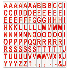 MasterVision Interchangeable Magnetic Board Accessories, Letters, Red, 3/4"h (KT2221)