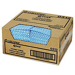 Chix Tough Towels, 13.25 x 24, Blue/White, 150/Carton (0312)