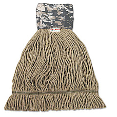 Boardwalk Patriot Looped End Wide Band Mop Head, Medium, Green/Brown, 12/Carton (BWK8200M)