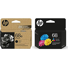 HP 68e EvoMore High Yield Black / 68 Tri-Color Ink Cartridges 2-Pack Bundle C84QXTN